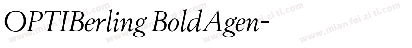 OPTIBerling BoldAgen字体转换